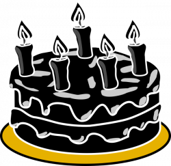 Black Cake Clip Art at Clker.com - vector clip art online, royalty ...