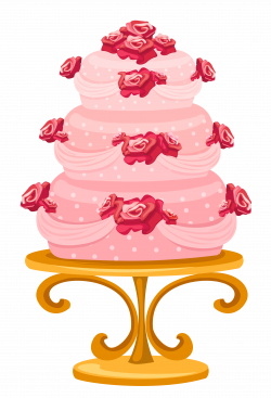 Cake with Roses PNG Clipart Image | Gallery Yopriceville - High ...