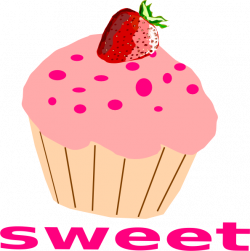Strawberry Cupcake With Pink Frosting Clip Art at Clker.com - vector ...