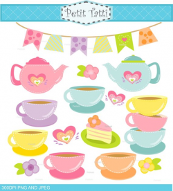 Tea Party Clip Art , Teapot, Tea cup, Pink Teapot Clip Art ...