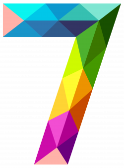 Colourful Triangles Number Seven PNG Clipart Image | Gallery ...
