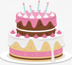 Sweet Chocolate Birthday Cake, Cake Clipart, Vector Png ...