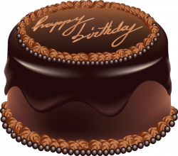 Chocolate Cake Happy Birthday Art PNG Large Picture | Clipart ...