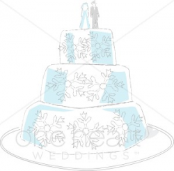 Winter Wedding Cake Clipart | Wedding Ceremony Clipart