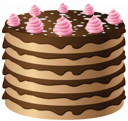 Chocolate Cake with Pink Cream PNG Clipart | Gallery Yopriceville ...