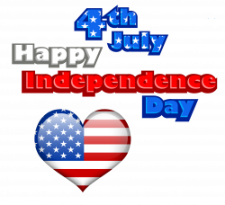 Happy Independance Day with Flag Heart PNG Clipart | Gallery ...