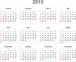 Clipart - Calendar 2015