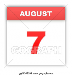 Drawing - August 7. day on the calendar. Clipart Drawing ...