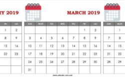 Cute February March April 2019 Calendar Clipart | February ...