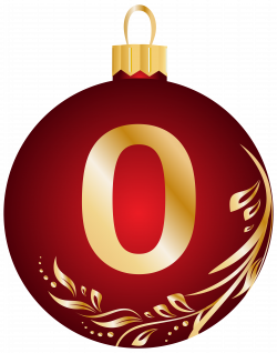 Christmas Ball Number Zero Transparent PNG Clip Art Image | Gallery ...