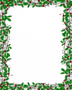 Christmas White Frame with Mistletoe | Gallery Yopriceville - High ...