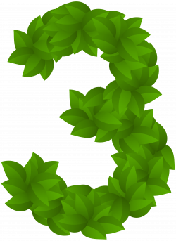 Leaf Number Three Green PNG Clip Art Image | Gallery Yopriceville ...