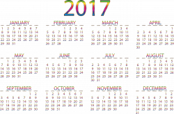 Clipart - 2017 Calendar Chromatic No Background