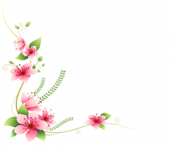 Pink Flowers Decoration PNG Clip-Art Image | IT | Pinterest | Flower ...
