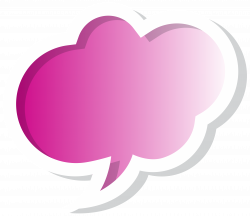 Bubble Speech Cloud Pink PNG Clip Art Image | Gallery Yopriceville ...