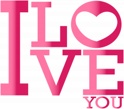 I Love You Text Pink PNG Image | Gallery Yopriceville - High ...