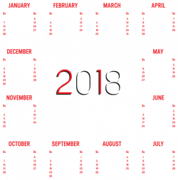 2018 Calendar Transparent PNG Image | 2018 Calendar | Pinterest