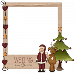 Christmas Waiting For Santa PNG Photo Frame | Gallery Yopriceville ...