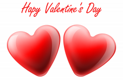 Happy Valentine's Day Hearts Transparent PNG Clip Art Image ...