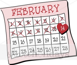 Valentine Calendar Clipart | Valentine's Day Clipart
