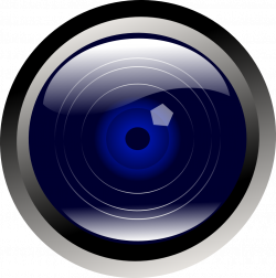 OnlineLabels Clip Art - Blue Camera Lens