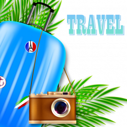 Travel Illustration. Suitcase And Camera, Travel, Suitcase, Camera ...