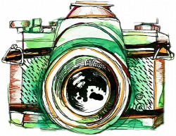 watercolor camera green photography FreeToEdit...
