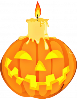 Jack O Lantern And Burning Candle Png - 3915 - TransparentPNG
