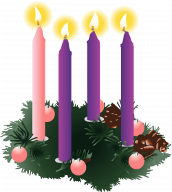 Advent Candles Christian Cliparts - The Church of Saint Clarence