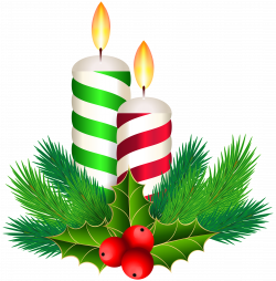 Christmas Candles Decoration Clip Art | Gallery Yopriceville - High ...