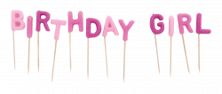 Birthday Girl Candles transparent PNG - StickPNG