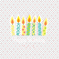 Happy Birthday candles illustration, Birthday cake Candle ...