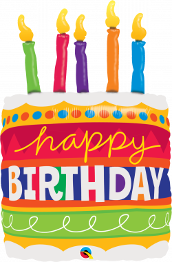 Happy Birthday Cake And Candles Foil Balloon | Party Time Leicester