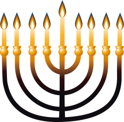 Menorah Jewish people Candle Illustration - Yellow simple ...