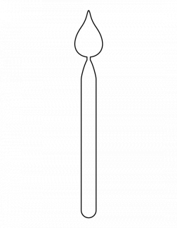 Birthday candle pattern. Use the printable outline for crafts ...