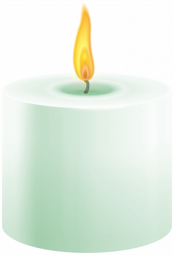Green Pillar Candle PNG Clip Art - Best WEB Clipart