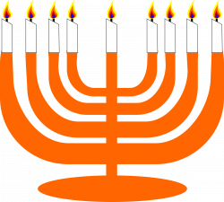 Clipart - Simple Menorah For Hanukkah