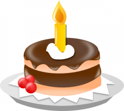 Chocolate Cake With One Candle Clip Art at Clker.com - vector clip ...