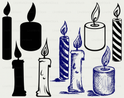Candles svg/clipart/candle svg/candles silhouette/candle cricut cut  files/candles clip art/candles digital download/designs/svg