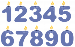 Transparent Numbers Birthday Candles Blue PNG Clipart | Gallery ...