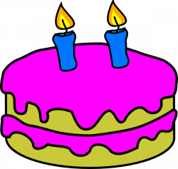 Birthday Cake 2 Candles Clip Art at Clker.com - vector clip art ...