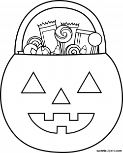 Halloween Trick or Treat Coloring Page - Free Clip Art