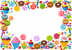 Candy cane Bonbon Gummy bear - Vector candy border png ...