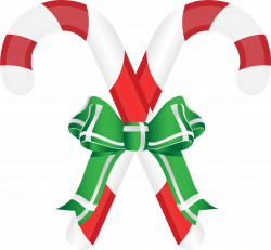 Clipart - Candy Canes Ribbon