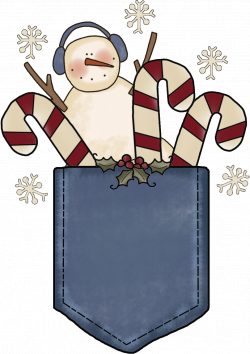 CHRISTMAS SNOWMAN AND CANDY CANES IN POCKET CLIP ART | CLIP ART ...