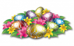 Large Easter Eggs With Flowers and Grass | Gallery Yopriceville ...