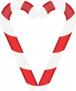 Clipart - Candy Cane Heart No Background