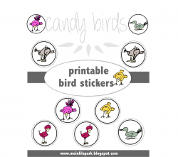 candy birds: FREE printable bird stickers AND bird Blog Clipart ...