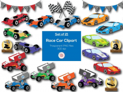Race Cars, Clipart, Clip Art, Digital Elements, Racing ...