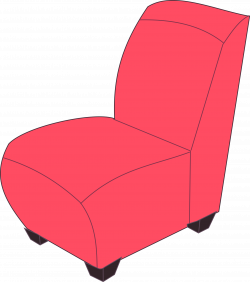 Clipart - Red armless chair